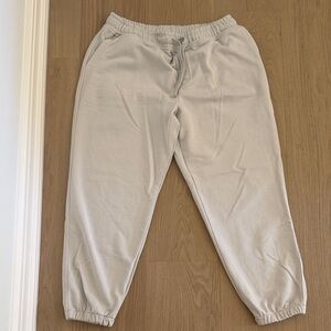 Zara Light Gray Textured Joggers